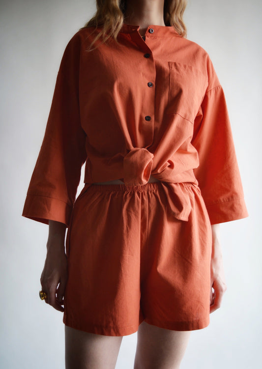 Cotton Shorts in Cali Sunset color