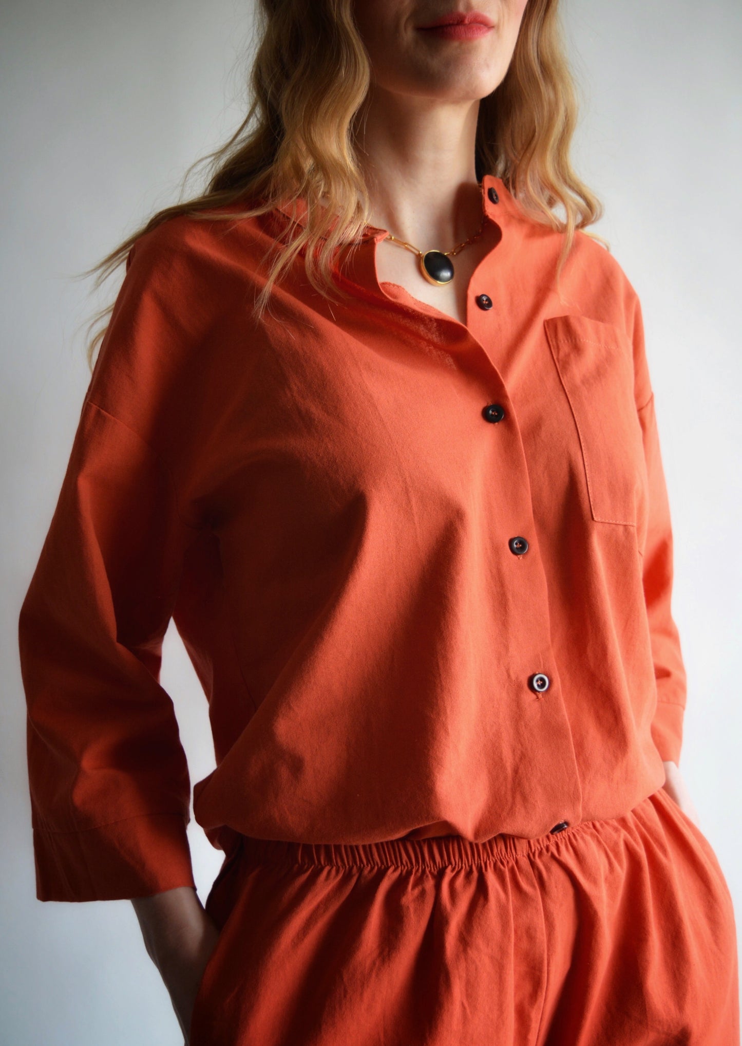 Cotton Shirt in Cali Sunset color