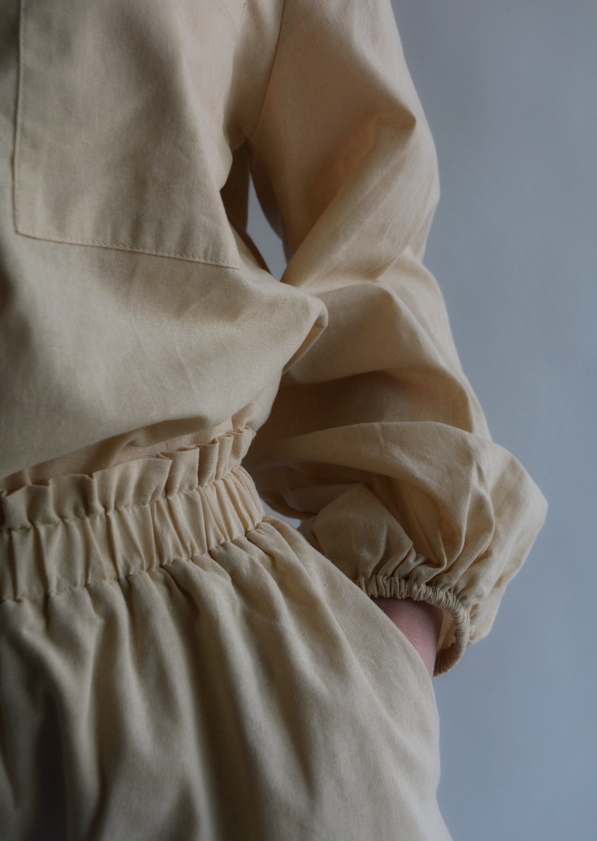 Cotton Shorts in Beige color