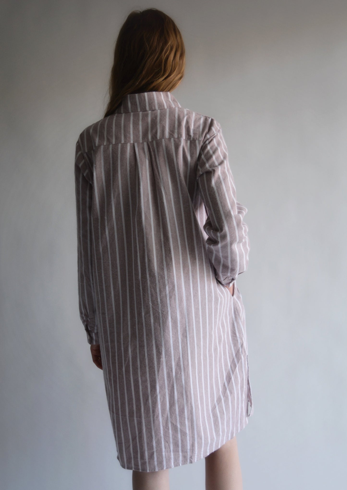 Powdered Lilac Striped Delight Dress