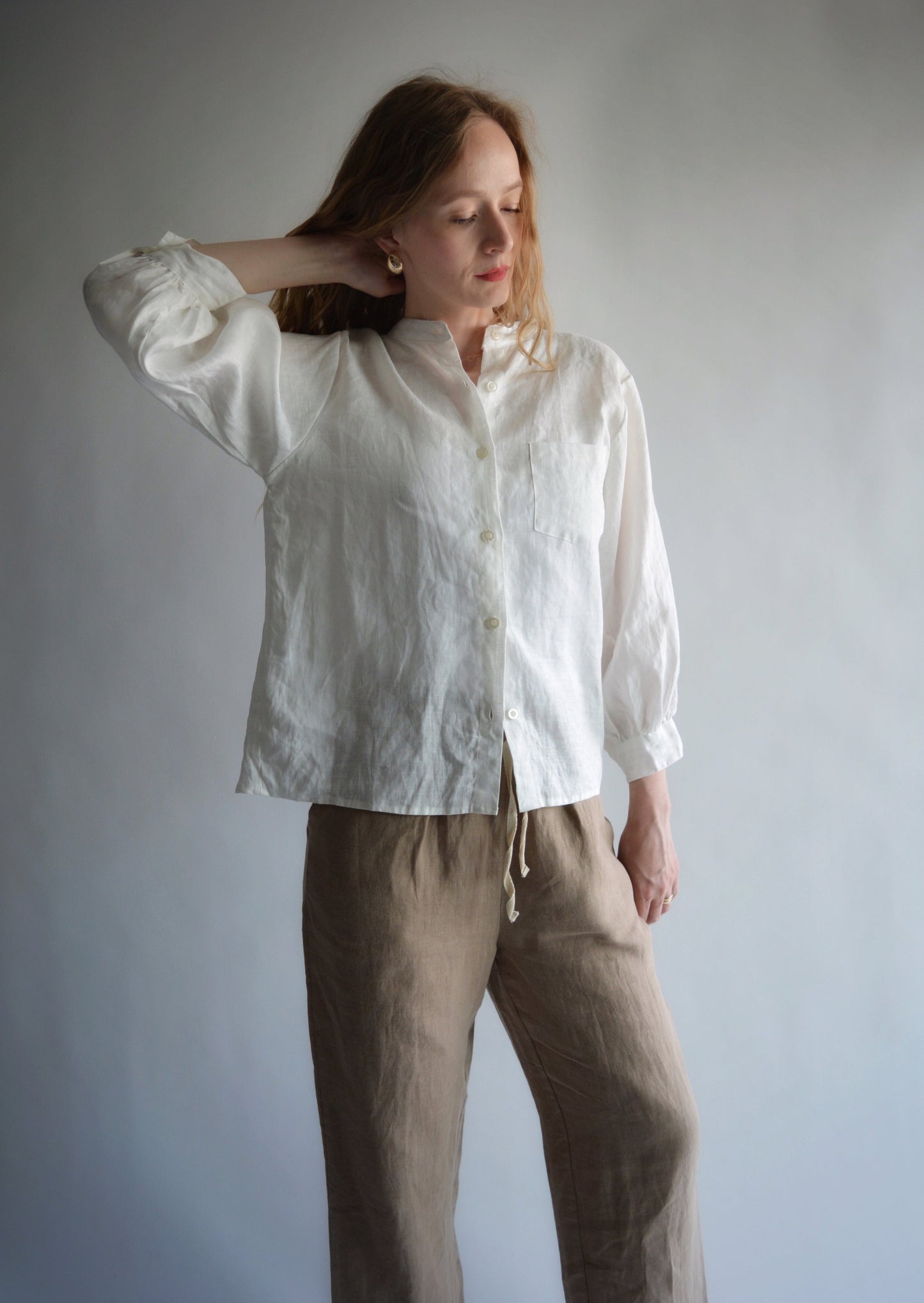 White Linen Blouse