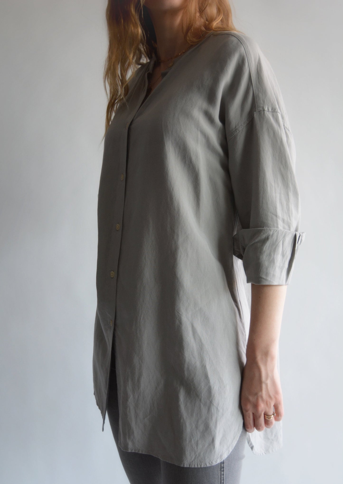 Cotton Shirt in Grey