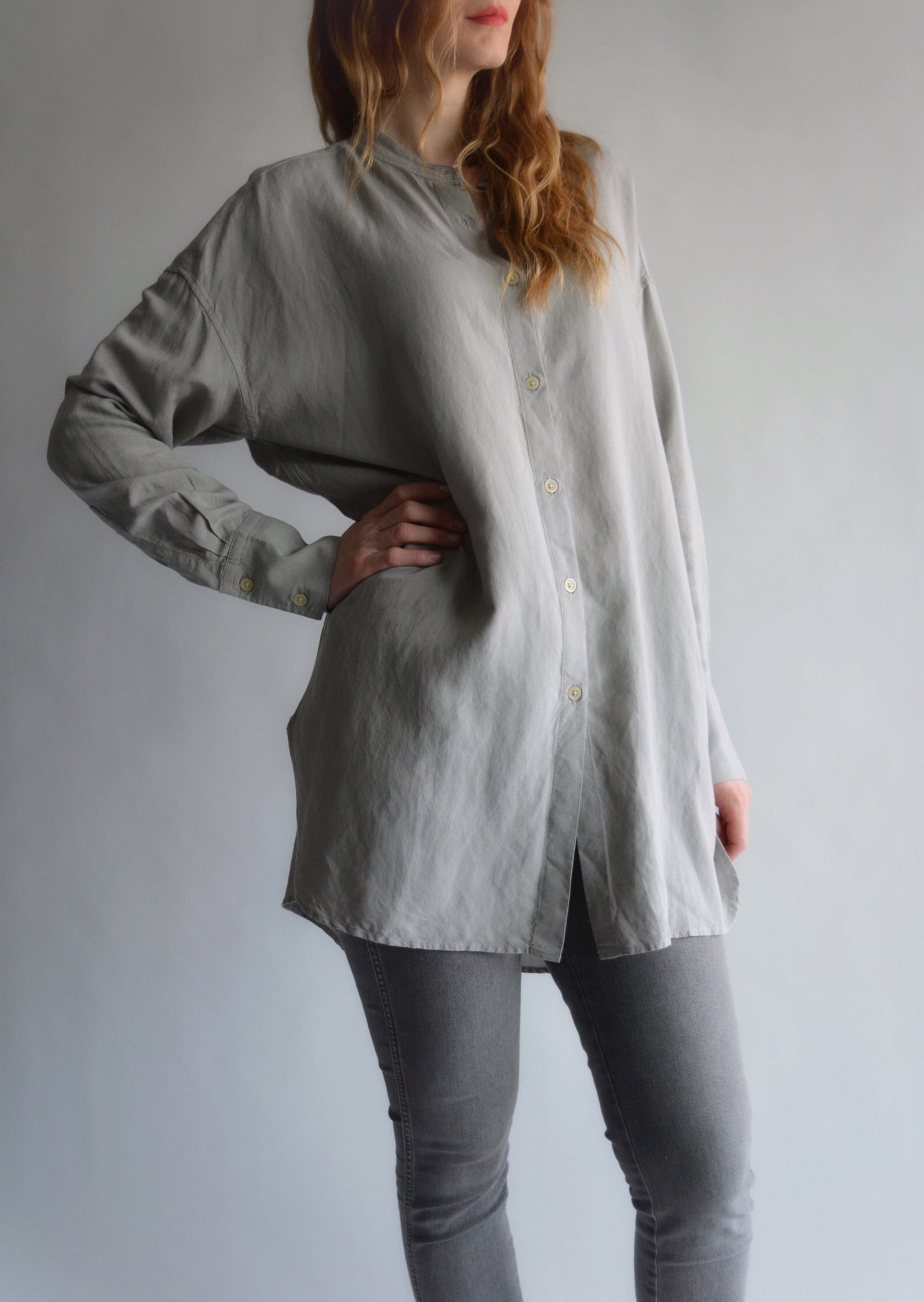 Cotton Shirt in Grey