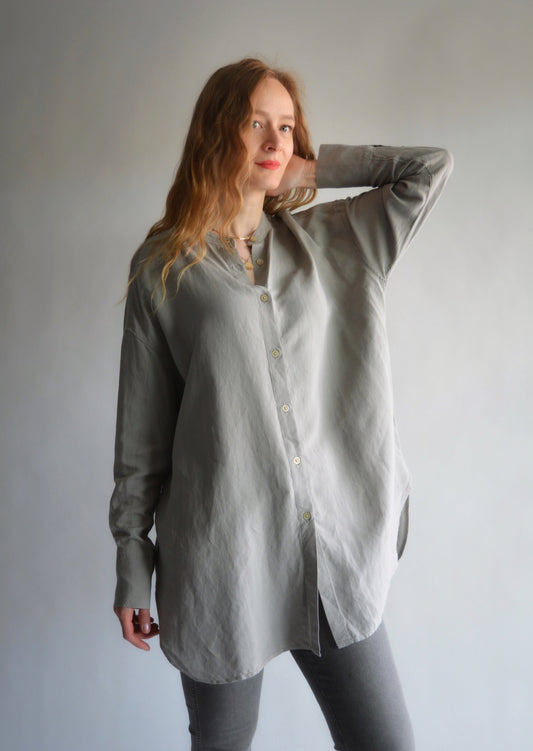Cotton Shirt in Grey