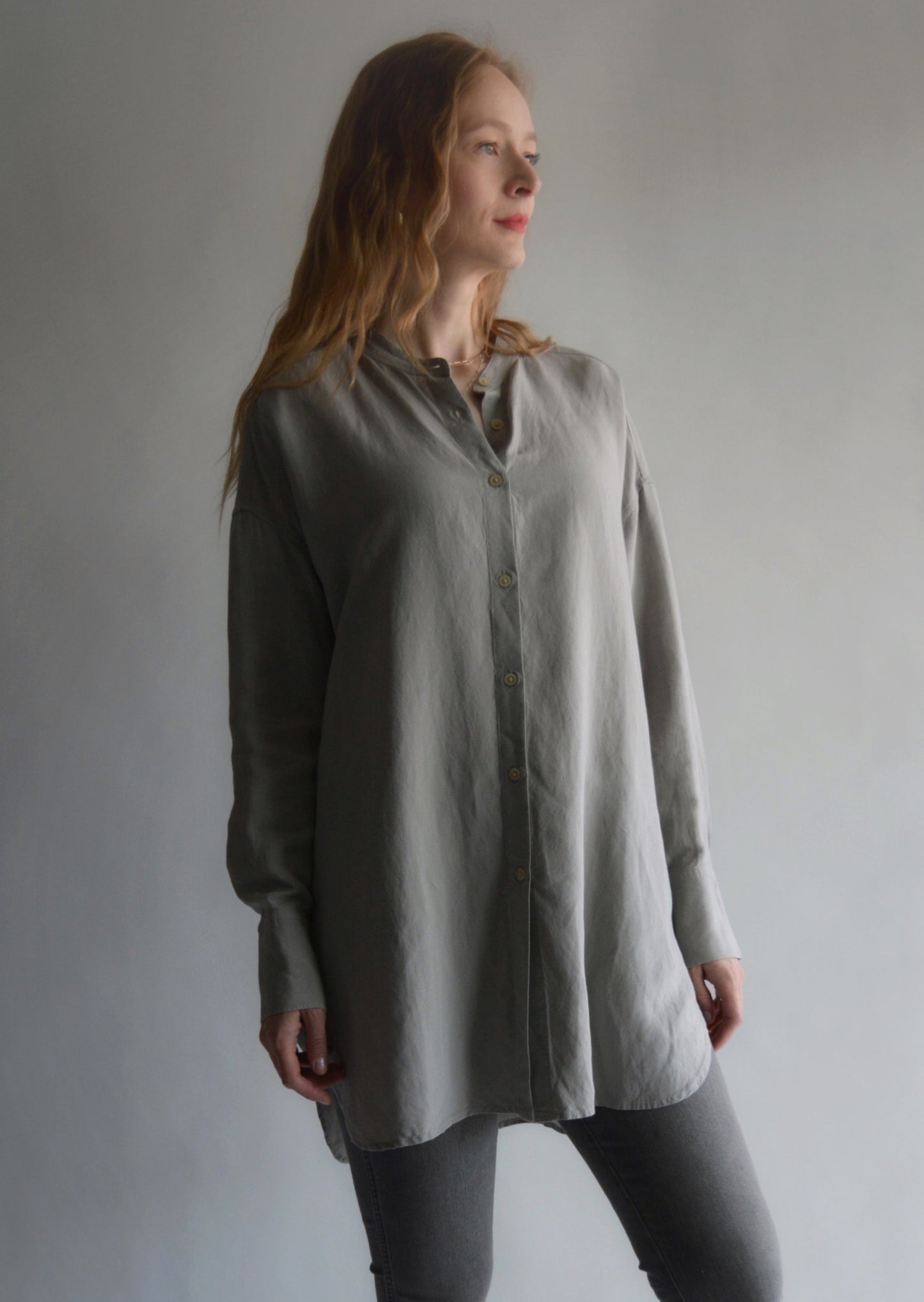 Cotton Shirt in Grey