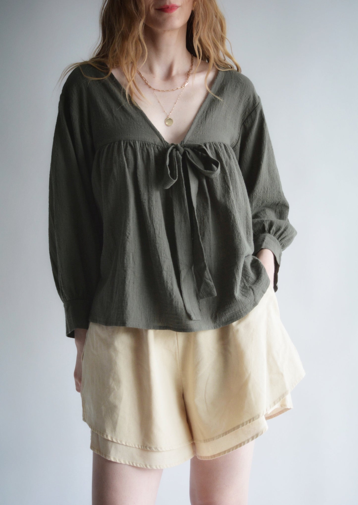 Top in Dark Emerald color