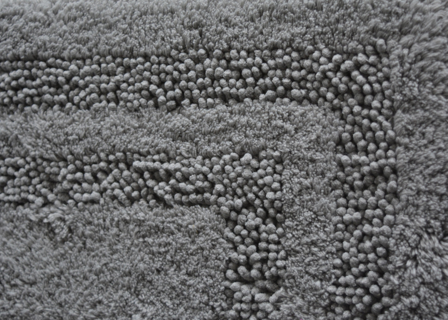 Luxury Cotton Bath Rugs Set of 2 in Silver Grey color
