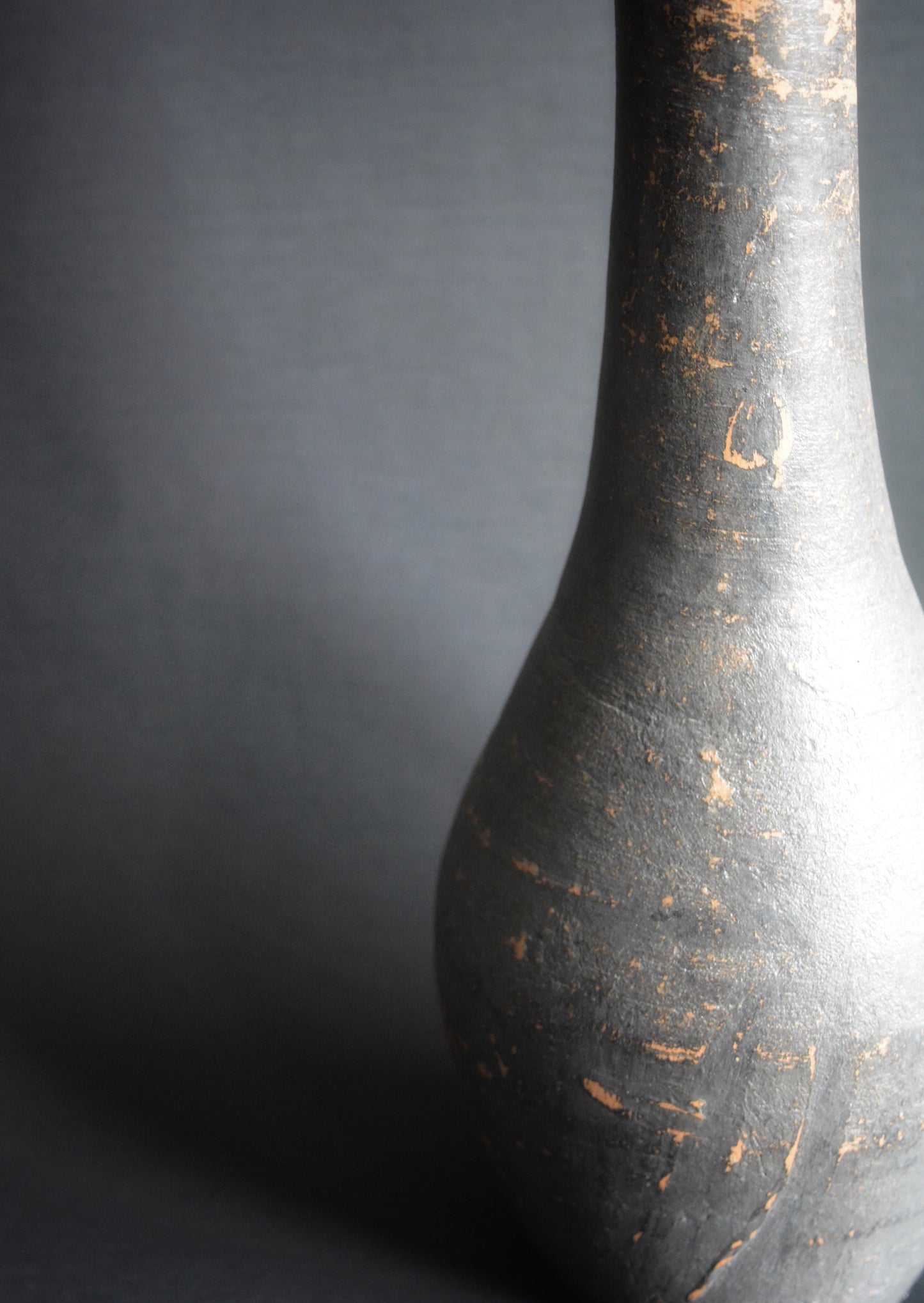 Graphite Black Limited Edition Handcrafted Ceramic Vase