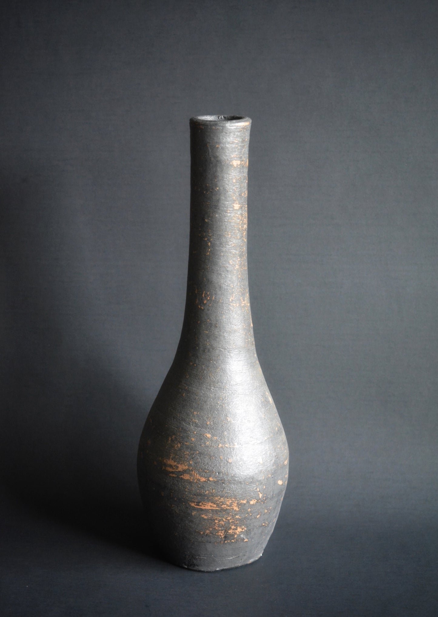 Graphite Black Limited Edition Handcrafted Ceramic Vase
