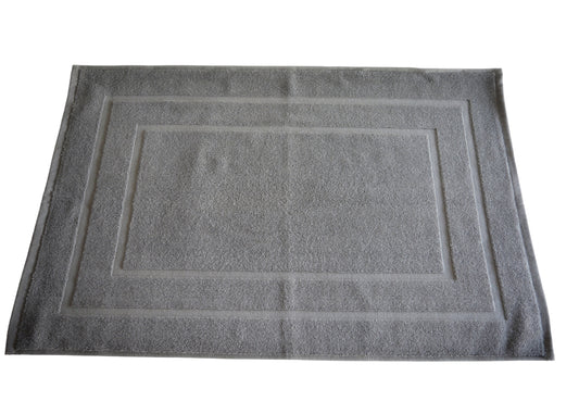 100% Ring Spun Cotton Bath Rug in Grey color