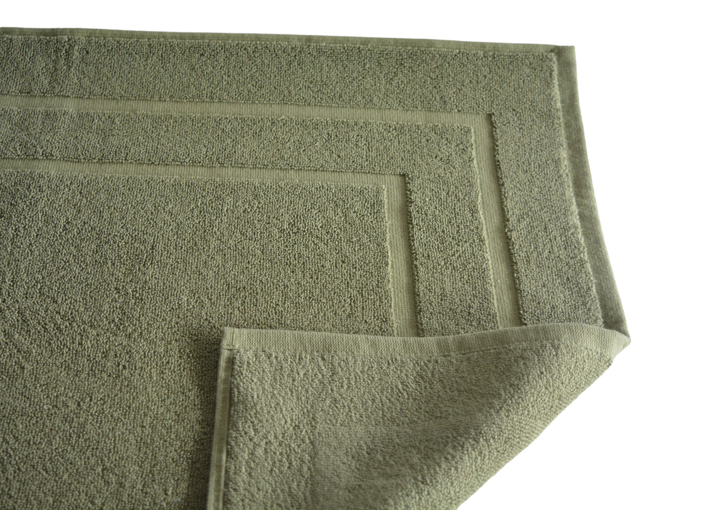100% Ring Spun Cotton Bath Rug in Moss Green color