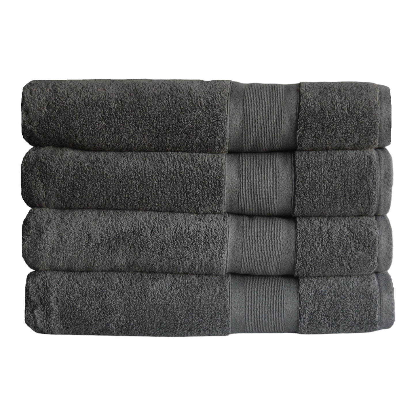 Combed Turkish Cotton Towel Set in Grey color