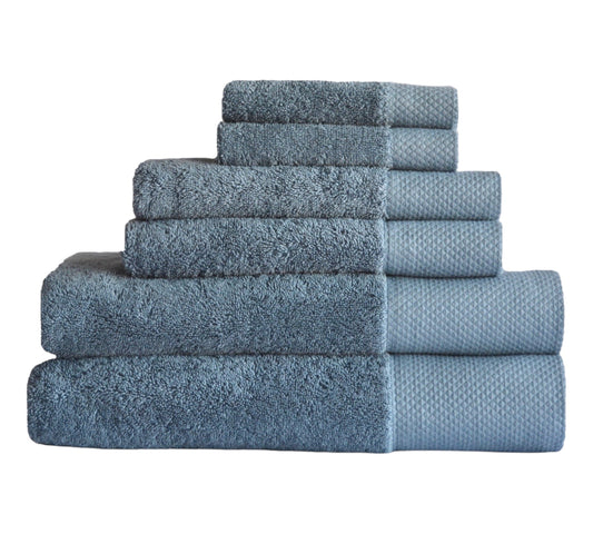 Cotton towels in Misty Aqua (blue) color