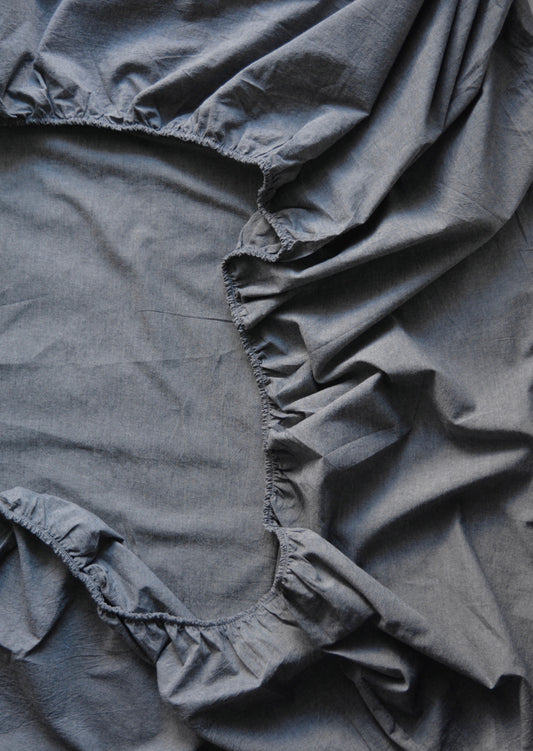 Fitted Sheets, King size in Graphite Grey color