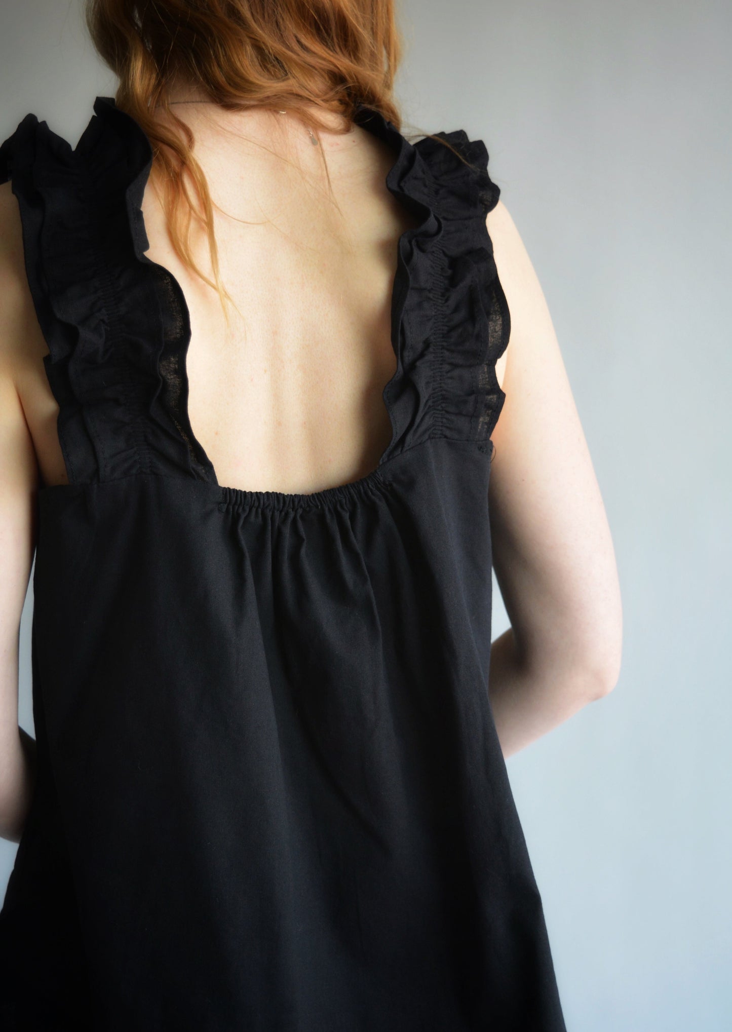 Cotton Loungewear Set in Black