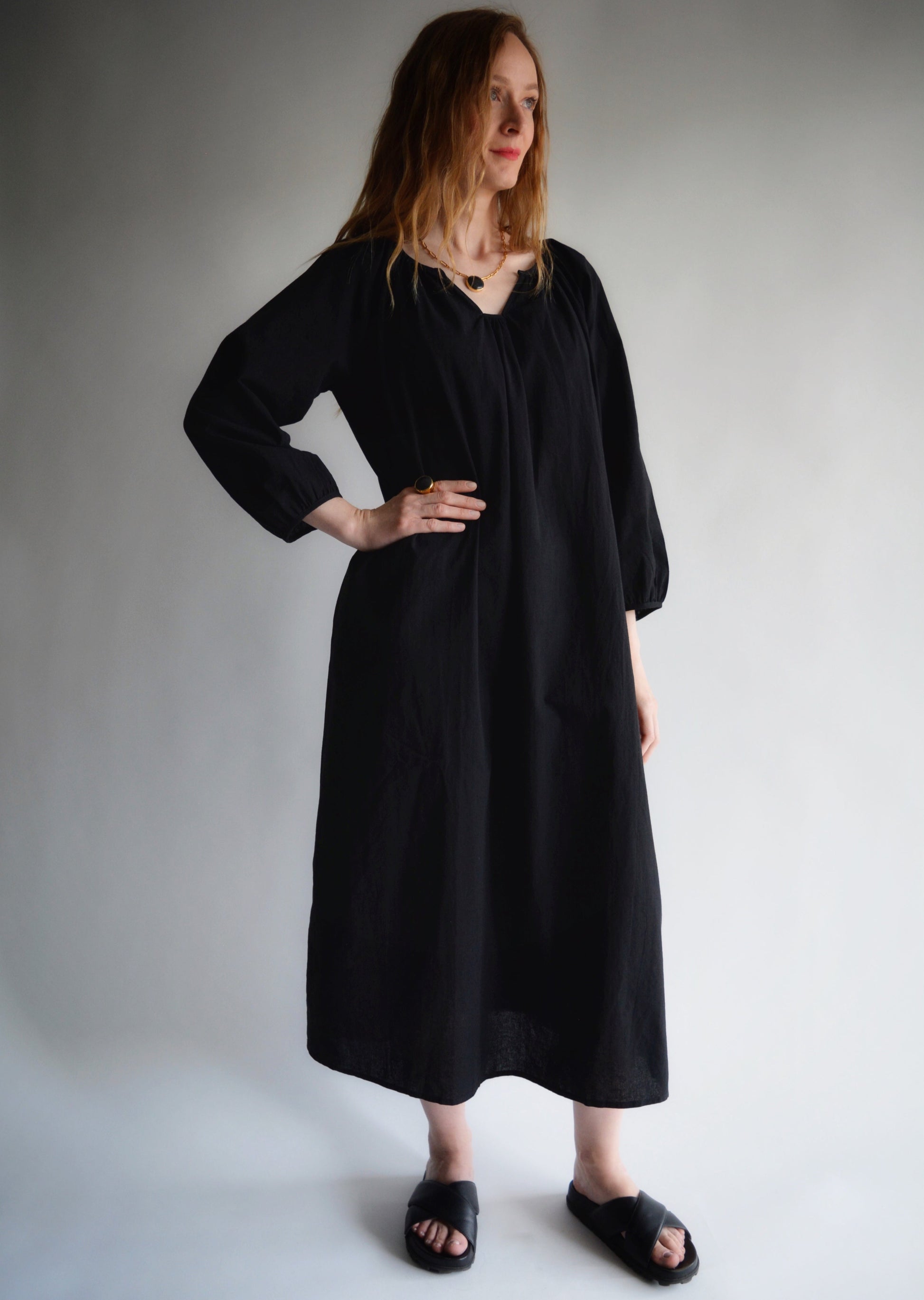 Oversized dress in Black color