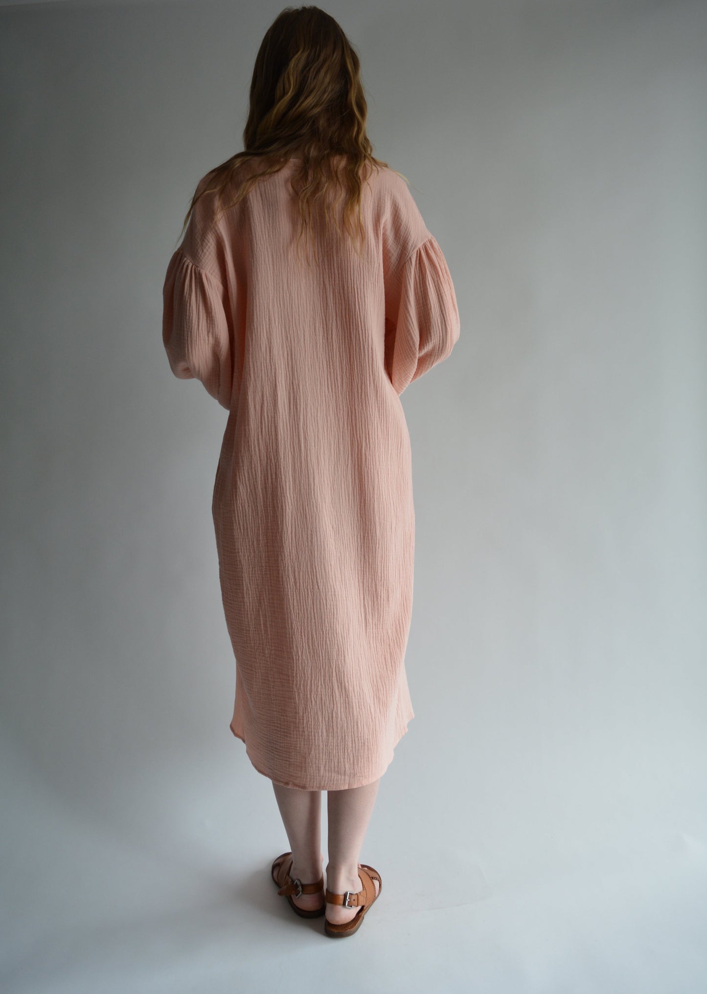 Muslin Dress in Light Rose