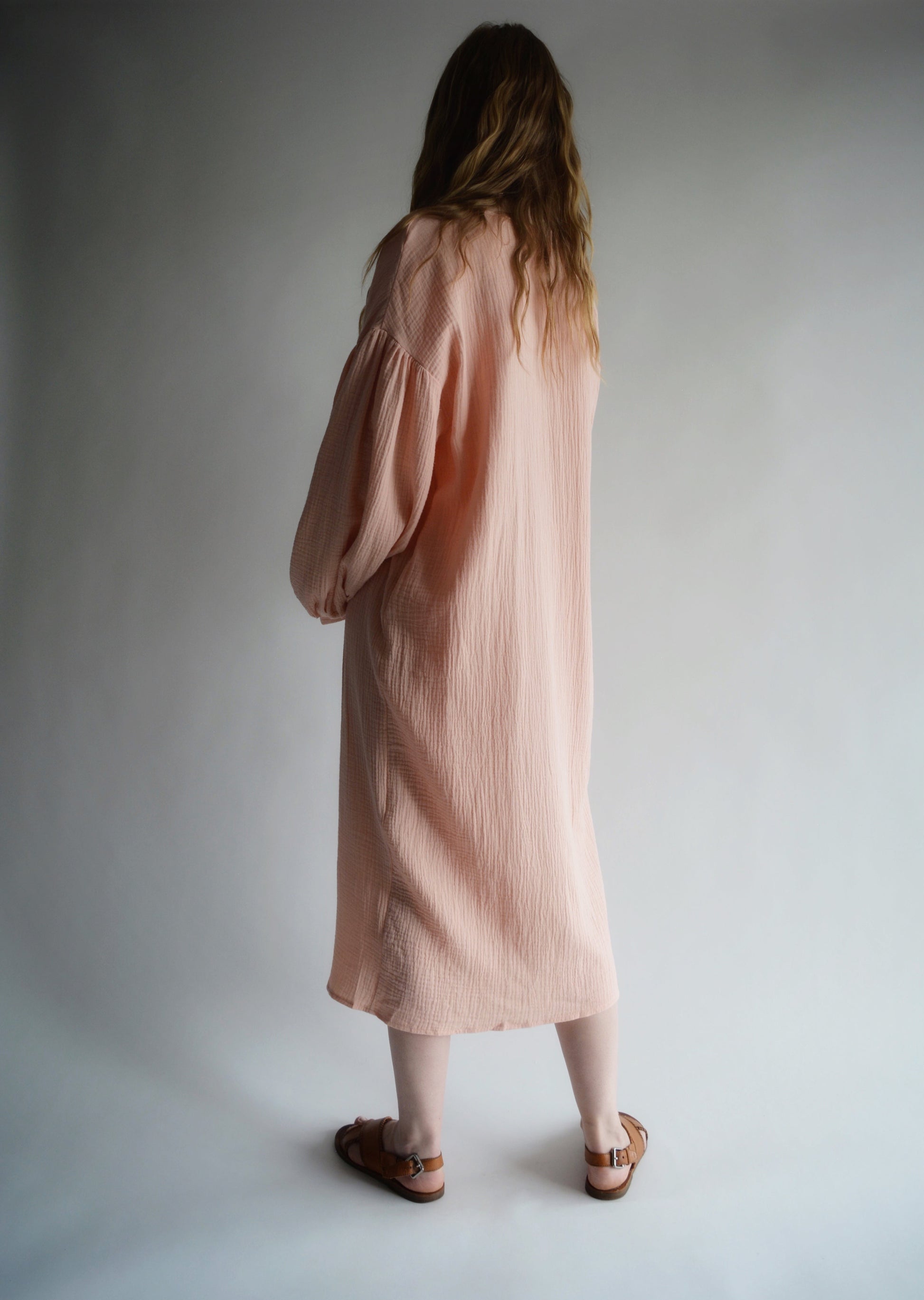 Muslin Dress in Light Rose