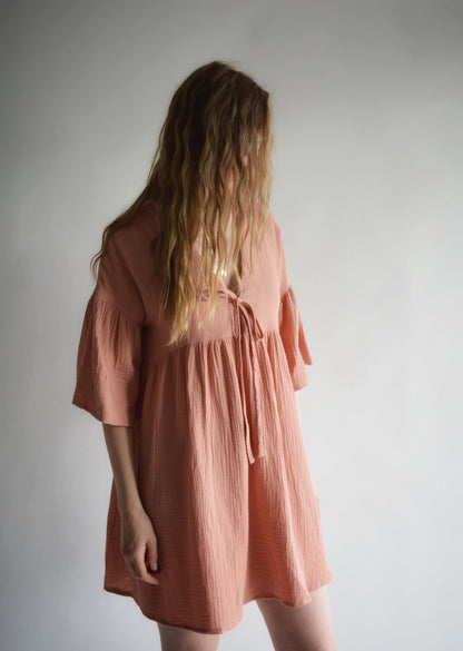 Muslin Dress in Soft Pink