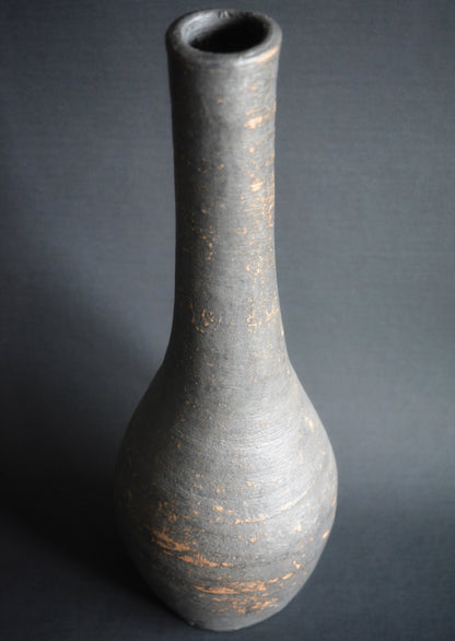 Graphite Black Limited Edition Handcrafted Ceramic Vase