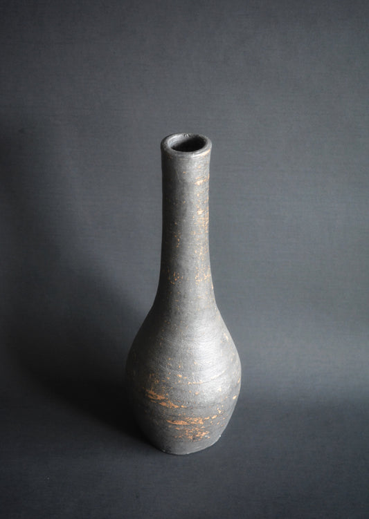 Graphite Black Limited Edition Handcrafted Ceramic Vase