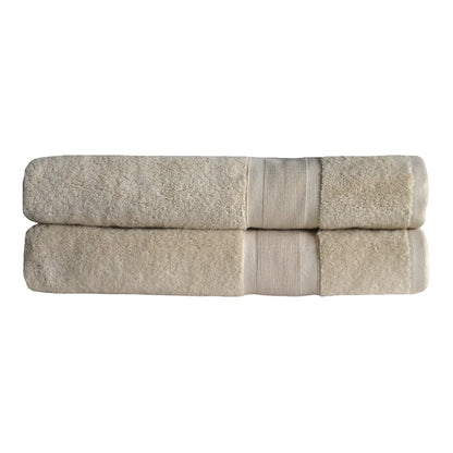 Combed Turkish Cotton Towel Set in Ivory color
