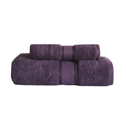 Turkish Cotton Towel Set in Dark Violet color