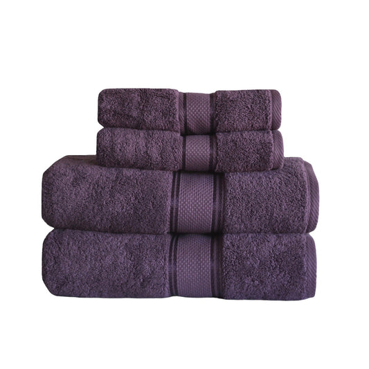 Turkish Cotton Towel Set in Dark Violet color