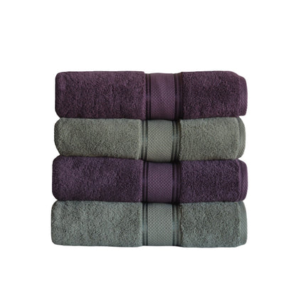 Turkish Cotton Towel Set in Dark Violet color