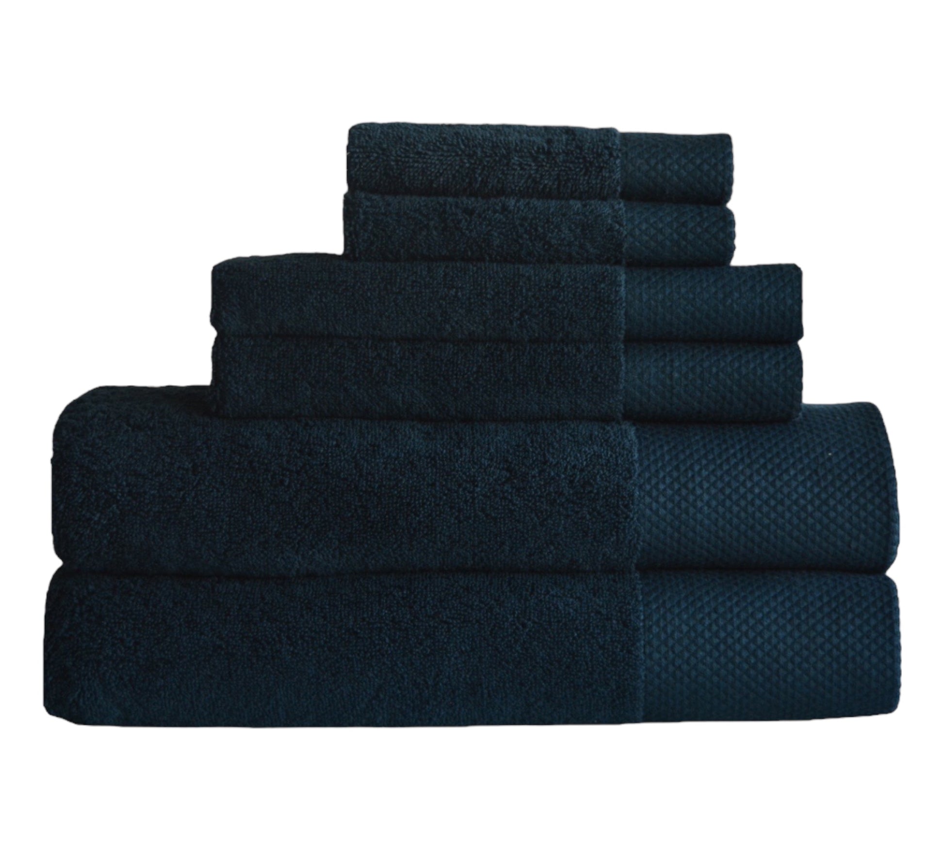 Cotton towels in Oregon Forest (dark green) color
