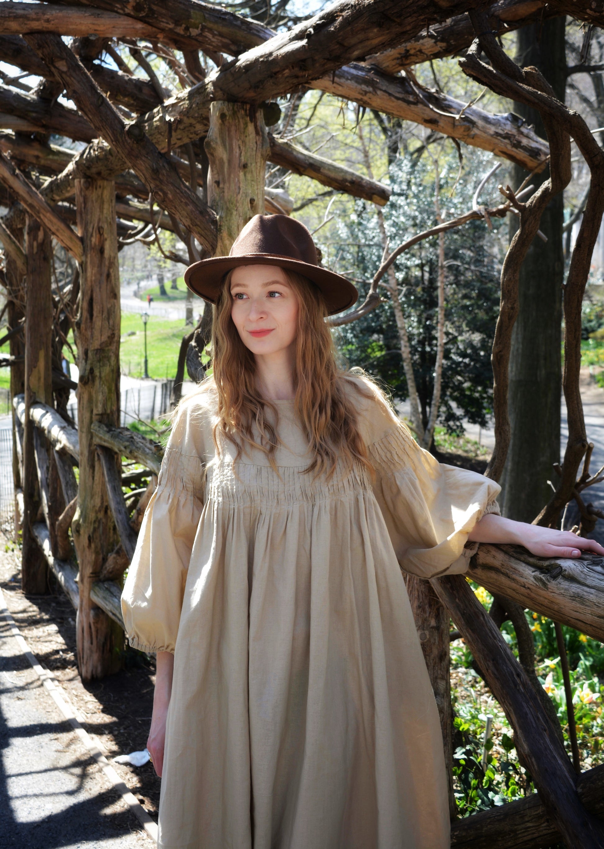 Oversize Dress Linen&Cotton in Matte Beige Oversize Dress Linen&Cotton in Matte Beige